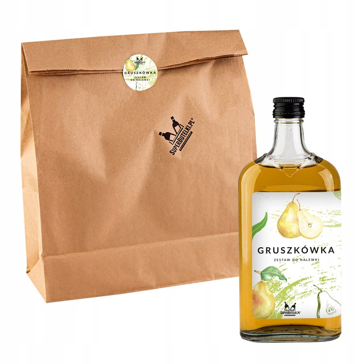 Set pentru fabricarea lichiorului, Super Butelki, sticla, capac 28/18, lichior uscat, filtre de filtrare a lichiorului 3 bucati, 500 ml, multicolor