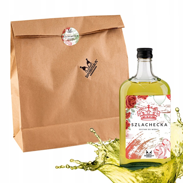 Likőrkészítő készlet, Super Butelki, Nemes, Üveg, 28/18 Lapos üvegkupak, Száraz likőr, Szűrők likőr szűréséhez 3 darab, 500 ml, Többszínű