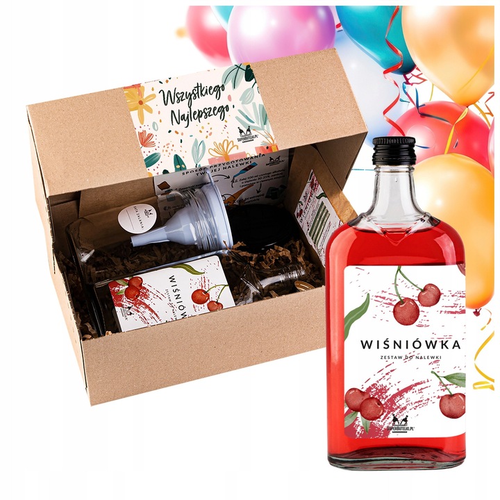 Комплект за приготвяне на ликьор, Супер бутилка, Идеална идея за подарък, Направи си сам, Декоративна опаковка, Херметично запечатване, Бутилка, 500 мл, Многоцветен