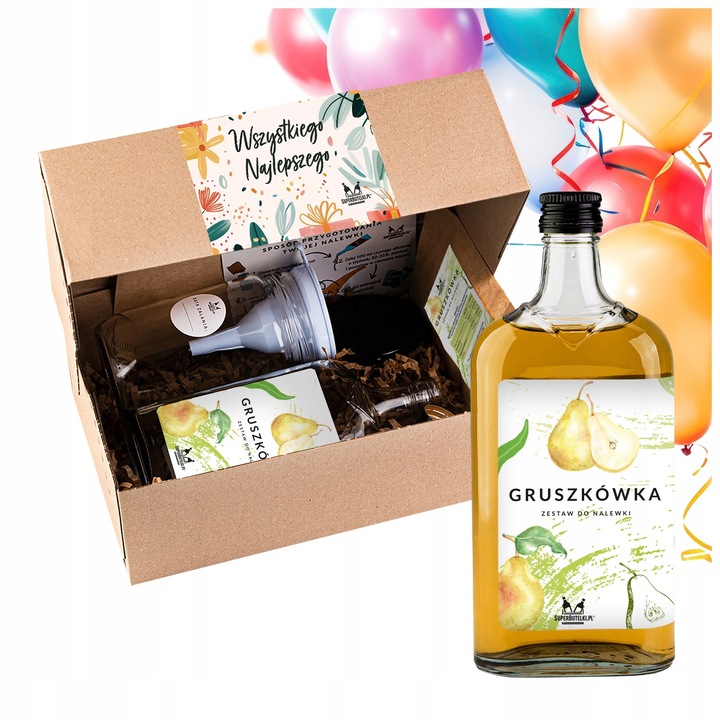 Set Pentru Prepararea Lichiorului, SuperButelki, 500 ml, Sticla, Capac Pentru Sticla Plat 28/18, Iarba Pentru Producerea Lichiorului, Filtre Pentru Strecurarea Lichiorului 3 Buc, 5 x 11.5 x 7 cm, Transparent