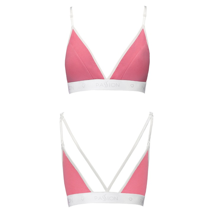 Sutien Sportiv Pentru Dama, Passion, Ps007, Bumbac Elastic, Fara Captuseala, Bretele Inguste Reglabile, Confortabil, Material Respirabil, Potrivit Pentru Antrenamente De Intensitate Mica Pana La Medie, S