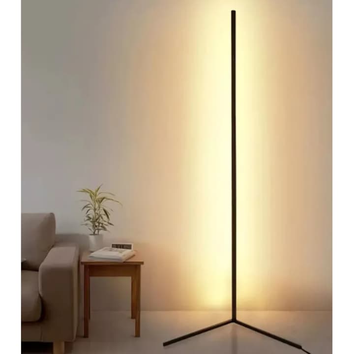Lampa de Podea, de colt, LED RGB 10W cu Baza Functie de Redare Muzica 3 melodii, Selectare culori & Telecomanda, 140cm