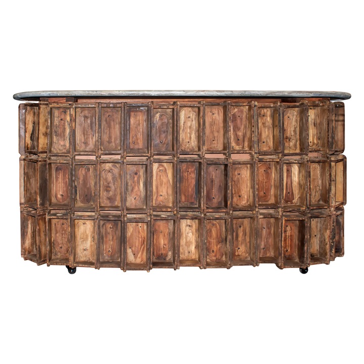 Masa bar din lemn cu blat din piatra, Z-Home