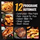 Friteuza cu aer cald fara ulei iHunt Bro Air Fryer 11L Dual Stack, Dual Zone 2800W (1400W + 1400W), Ecran digital, 12 functii de gatire, Temperatura Ajustabila, Decongelare si temporizare, Black