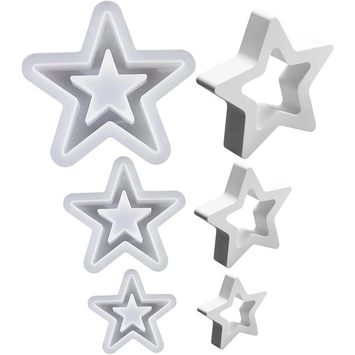 Matrite de silicon de Craciun, Matrite de silicon in forma de stea pentru Craciun