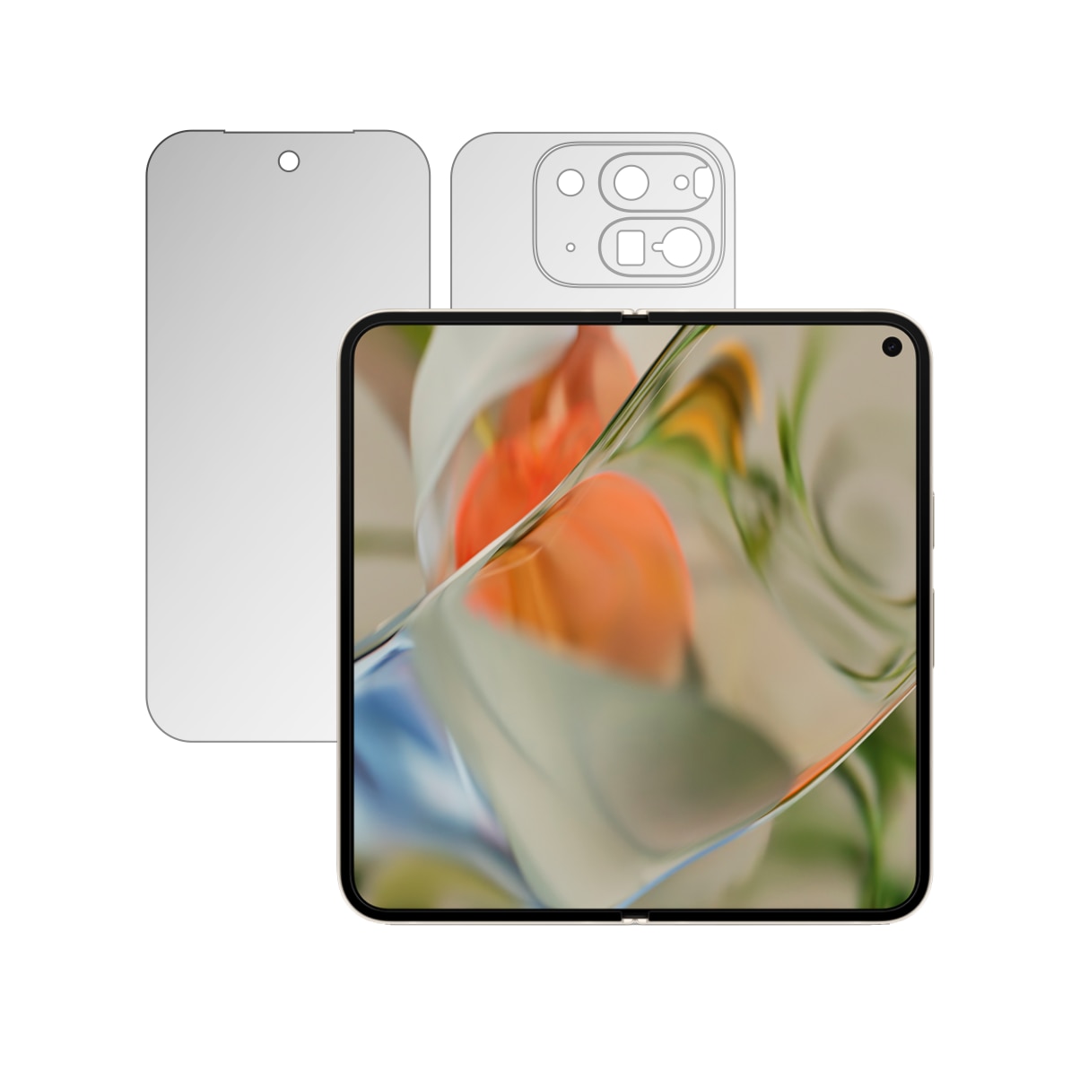 Folie de Protectie Full-Body Folie24, pentru Google Pixel 9 Pro Fold, 1 Set Mate cu Acoperire Simple, Ecran + Spate, Adezive, Flexibile cu Auto Regenerare