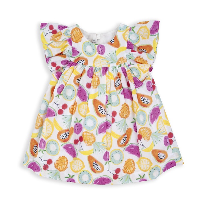 Rochie Babybol pentru fetite, imprimeu fructe, Multicolor