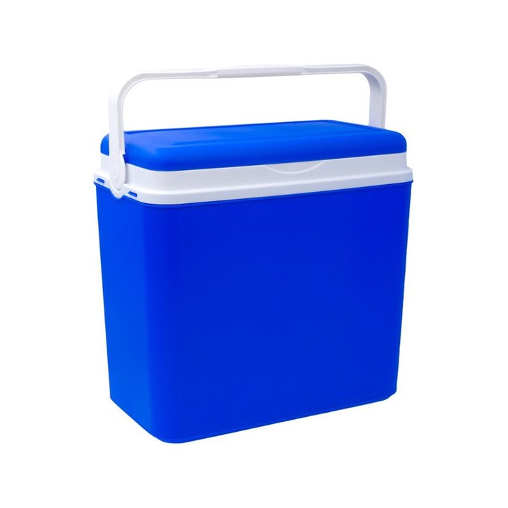 Хладилна чанта, 24 л, Пластмаса, 38x21x37 см, Син/Бял