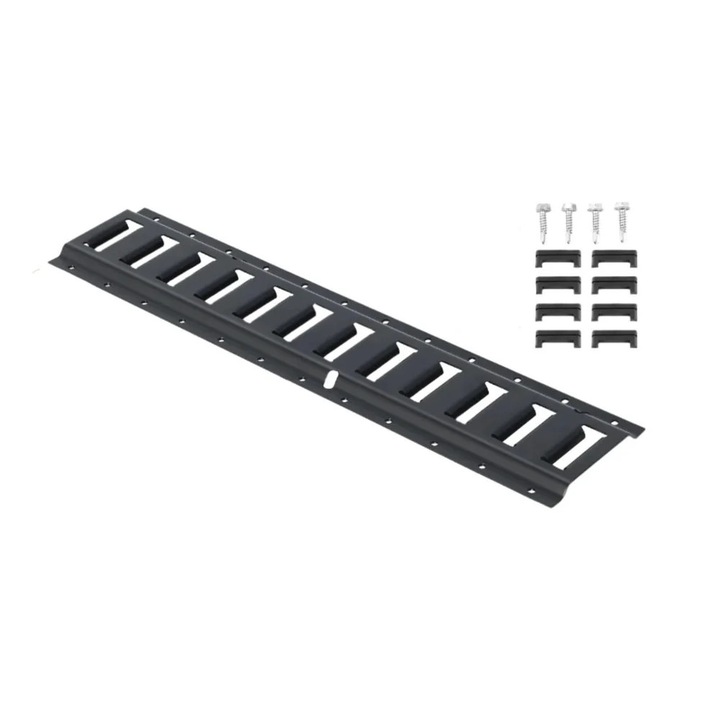 Комплект релси за закрепване на товари, товароносимост 2000 кг, стомана, 132 × 2,3 мм, 60 см