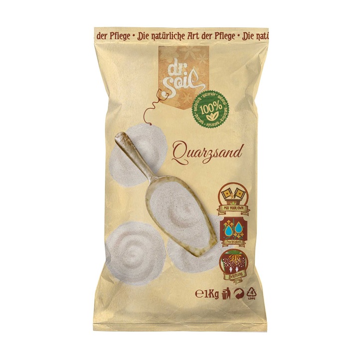 Ameliorator sol, Dr.Soil, Nisip cuartos, 1L, pentru flora si legume