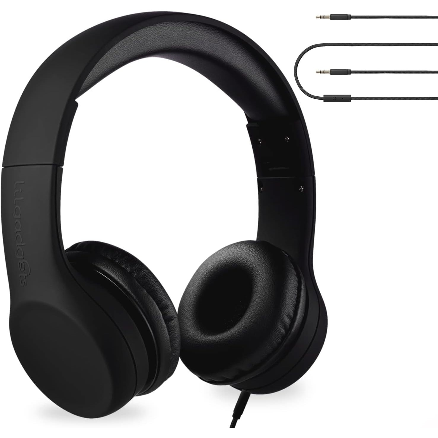 Casti on-ear pentru copii LilGadgets connect+ ® cu microfon si control volum, design pliabil, compatibilitate universala, tehnologie shareport, captuseala moale, limitare volum 93 db