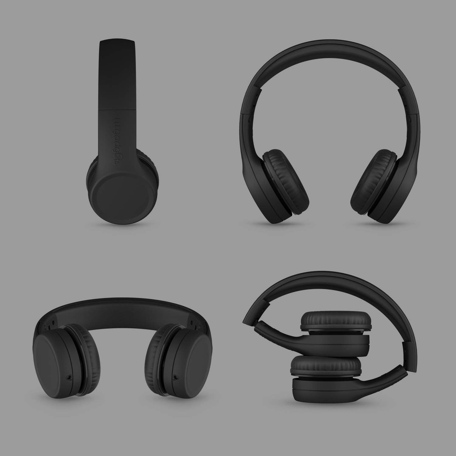 Casti on-ear pentru copii LilGadgets connect+ ® cu microfon si control volum, design pliabil, compatibilitate universala, tehnologie shareport, captuseala moale, limitare volum 93 db