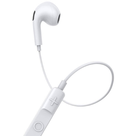 CASTI Baseus Encok C17, pt smartphone, control volum + microfon pe fir, conectare prin cablu USB Type-C, lungime cablu 1.1m, alb