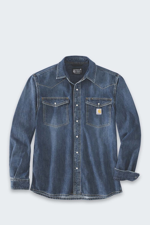 Camasa barbati Carhartt, albastra, denim