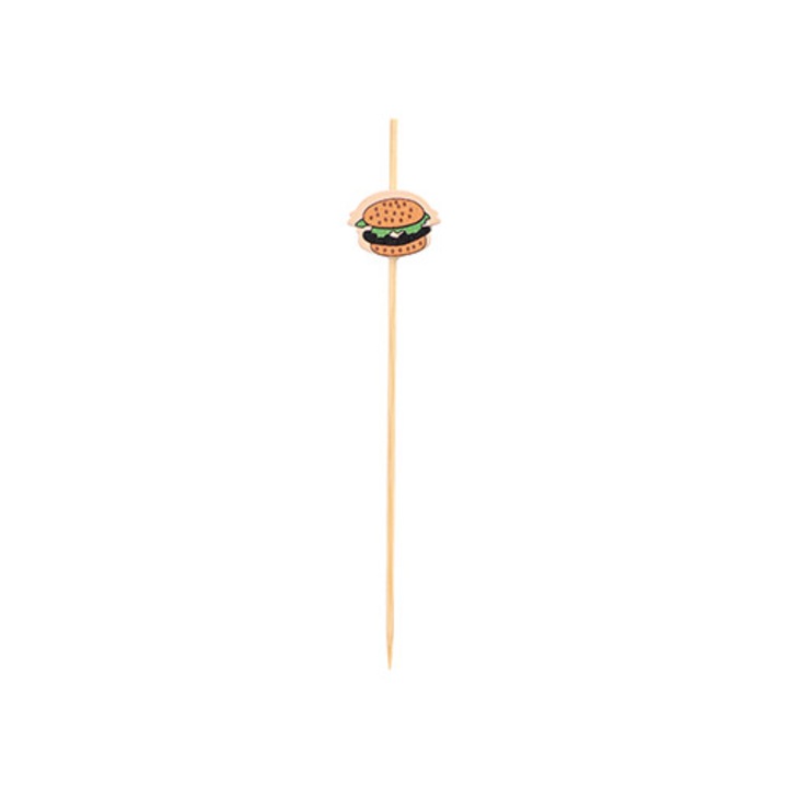 Bete pentru burgeri, bambus, Papstar, set 100 bucati, 12 cm "Burger"