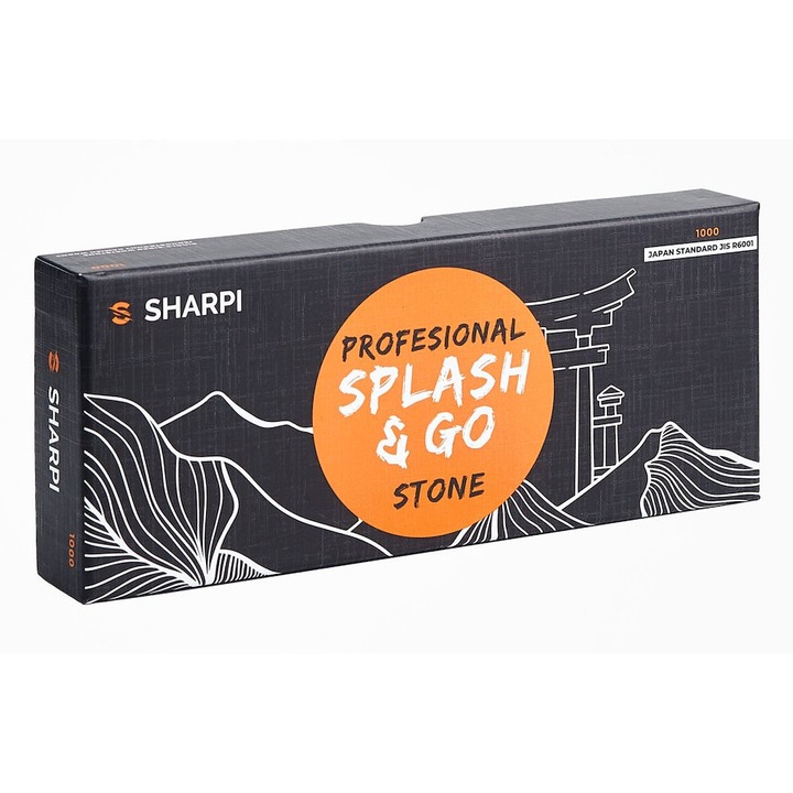 Ascutitor de cutite set Sharpi Splash & Go 1000, 58.0mmx11.0mm, cu mata antiderapanta, cutie de transport