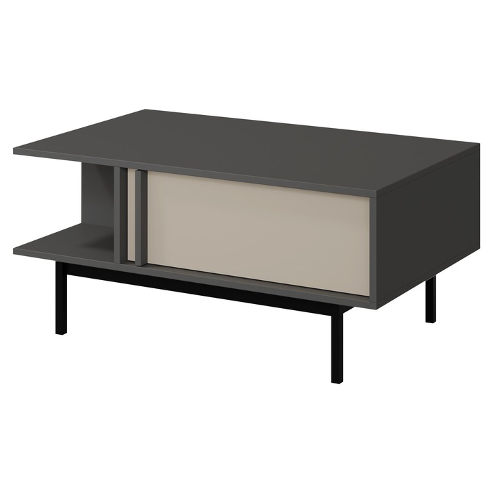 Masuta pentru cafea Wektus WK12, MIRJAN 24, antracit / bej deschis, 60x93x43 cm