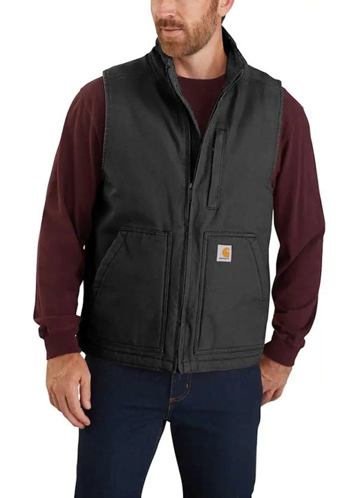 Carhartt férfi mellény, pamut, fekete, S INTL