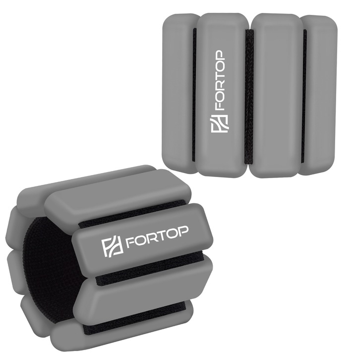 Set greutati fitness FORTOP, bratari greutate ajustabile 2 lbs (1 lb fiecare), pentru antrenamente acasa, yoga, pilates, alergare, mers