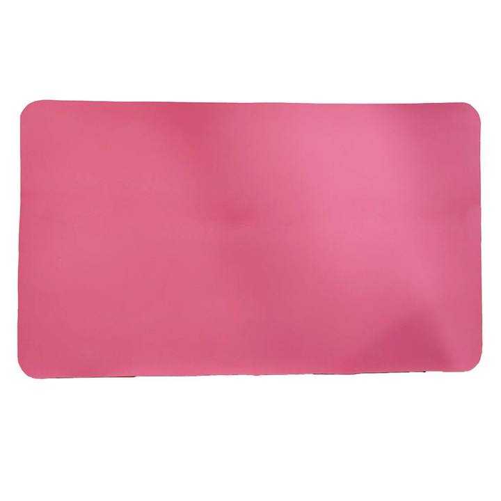 Suport pentru mouse din piele PU, dintr-o singura bucata, roz, 42x24 cm