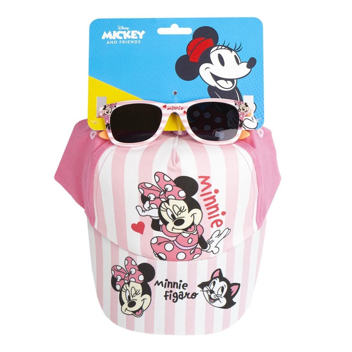 Sapca cu ochelari Minnie si Figaro Roz 53 cm