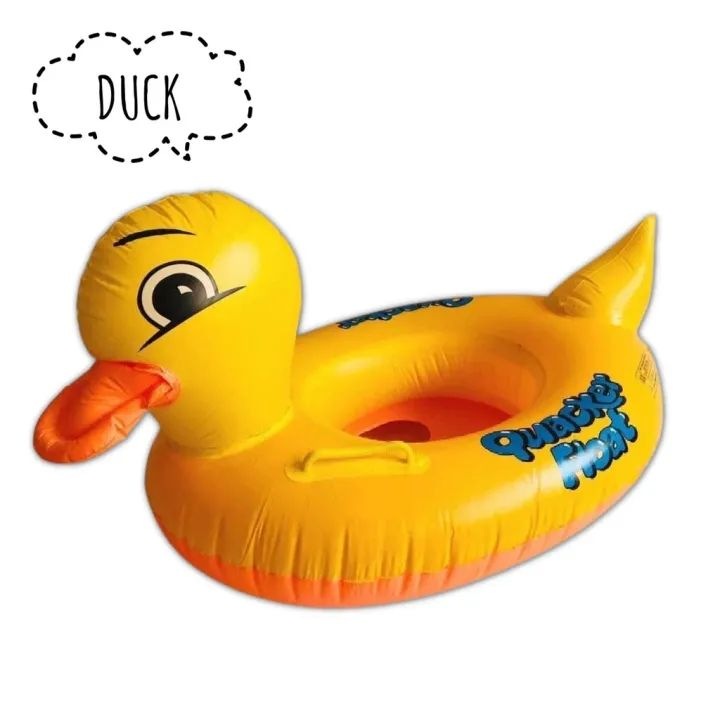 Детски обръч, Пате, 66 см, +3 години, Жълт/Оранжев