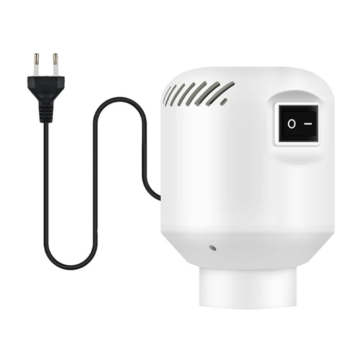 Електрическа помпа за вакуумни торбички, Rqiurpn, Компактна, Лесна за носене, За компресионни торбички, Пластмаса, Бяла