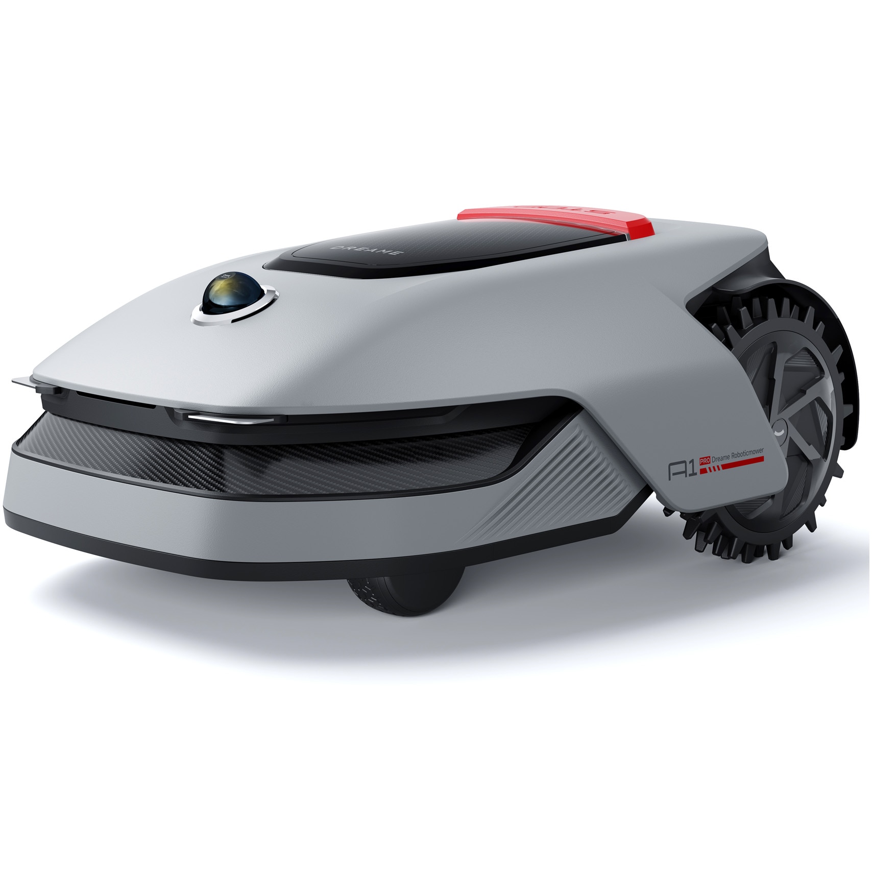 Robot de tuns gazon/iarba Dreame Roboticmower A1 Pro, configurare limite wirless, 2000 mp suprafata lucru, cartografiere precisa, senzor LiDAR 3D, Sistem OmniSense 3D, gestionare 2 harti, 20–60 mm inaltime reglabila, 45 %/24° panta maxima, IPX6
