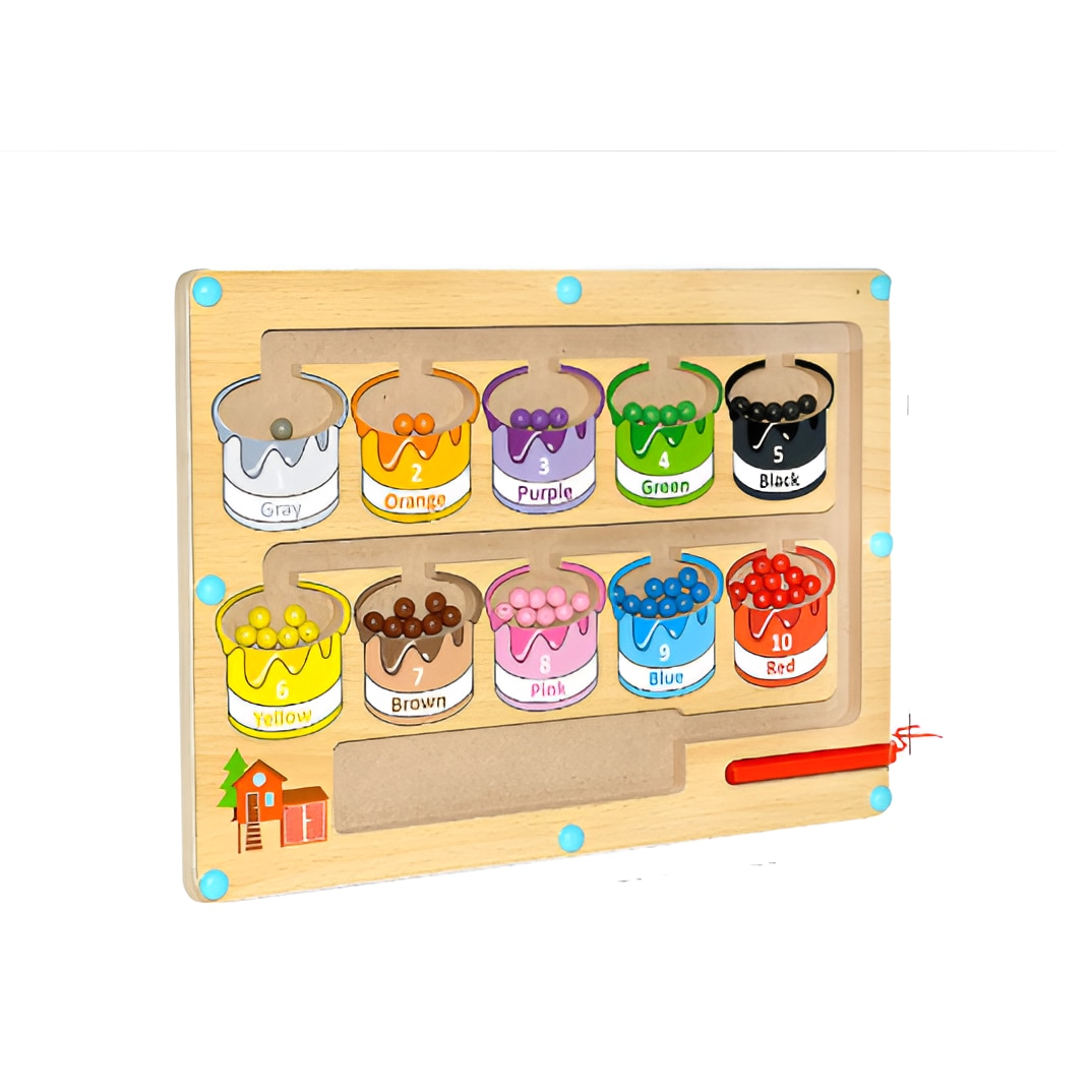 Ugin's Labyrinth 4枚セット Joc educativ labirint magnetic din lemn, pentru copii 4-6 ani