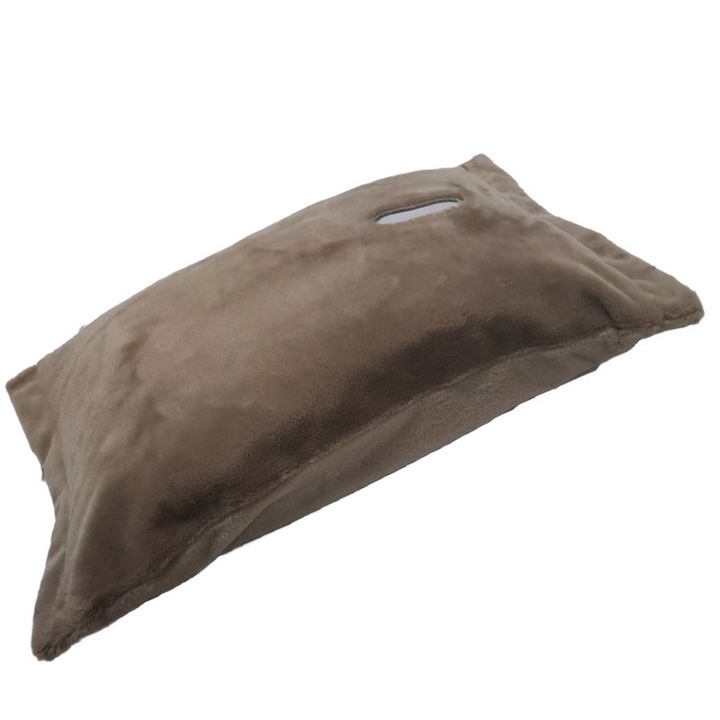 BDSM аксесоари, перна калъфка за възглавница, двустранна, деликатен плюш, скрит цип, 50x70 см