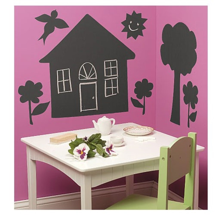 Sticker autocolant tabla de scris House & Trees