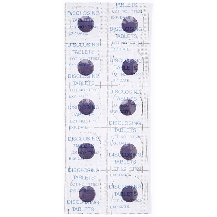 Tablete revelator de placa bacteriana Curaprox, folie cu 10 bucati