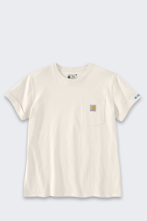 Carhartt Love Of Labor női pamut póló, zsebes, felhajtott ujjú, M INTL