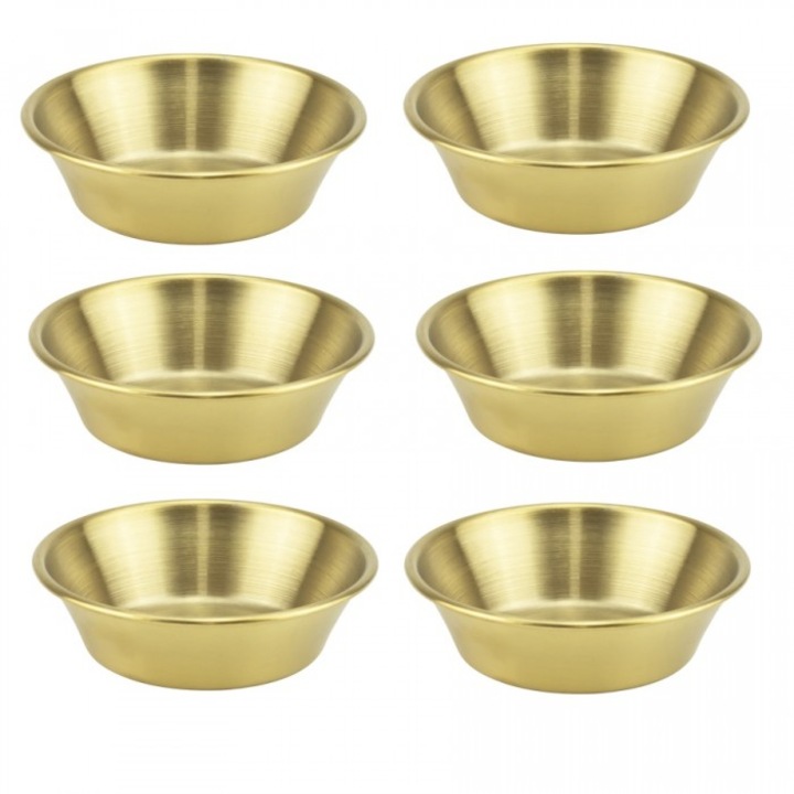 Set 6 boluri Culinaro Vintage Gold 7xh2cm, inox, auriu