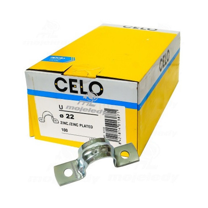 Maner metalic U 22mm, CELO, 100 bucati, 16x21x62mm