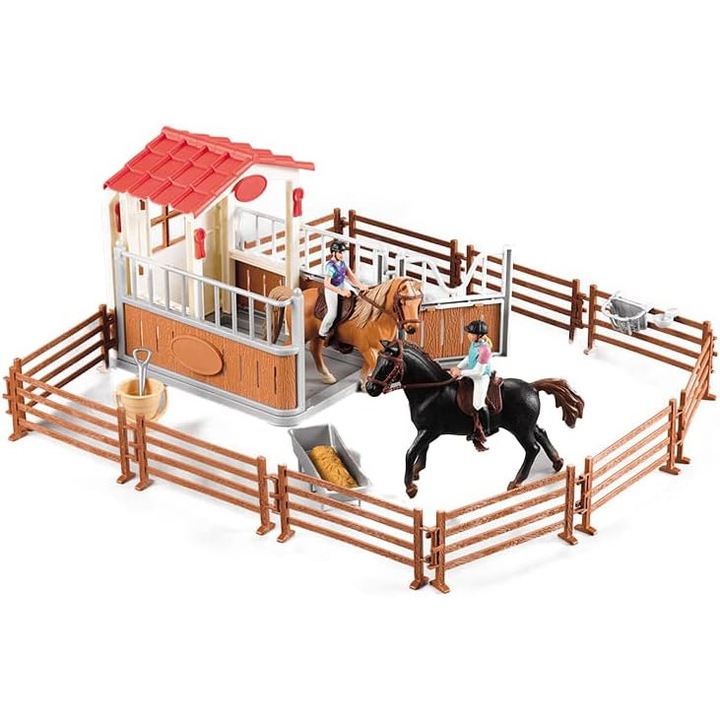 Műanyag játékkészlet, lovak lányoknak és fiúknak, 1 ló és 1 póni farm ló, 3 4 5 6 7 8+, 3 éves ABS játékkiegészítők fiúknak