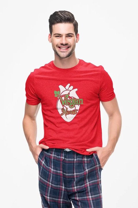 ST00158 Vegan Heart, Piros