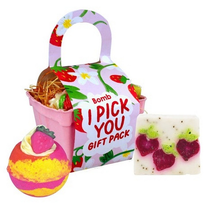 I Pick You Punnet Bomb Cosmetics fürdőgolyó és szappan szett