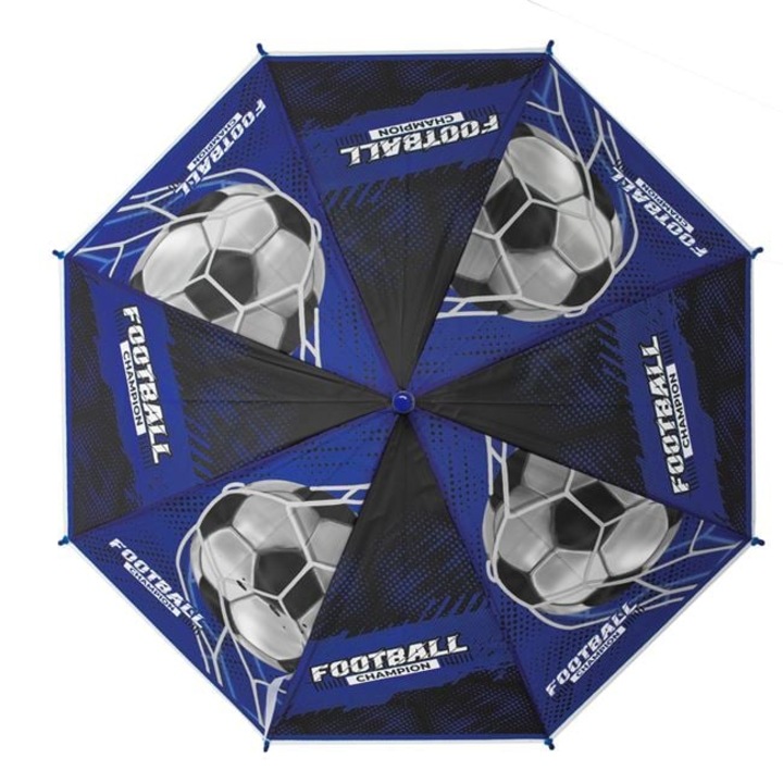Automatikus kék futballütő esőernyő gyerekeknek 66cm