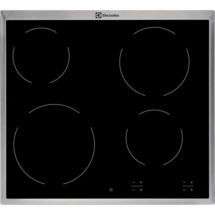 Котлон Electrolux EHF16240XK Керамичен, 60 см, 4 зони, Touch Control, индикатор за остатъчна топлина, защита от деца, черен