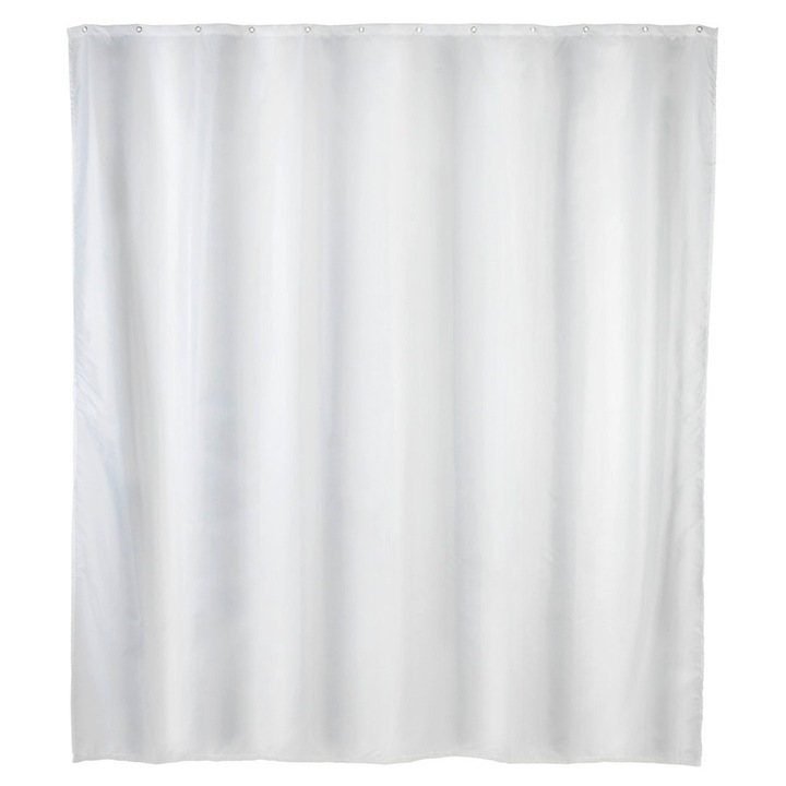 Perdea de dus simpla alba, 180 x 200 cm, lavabila