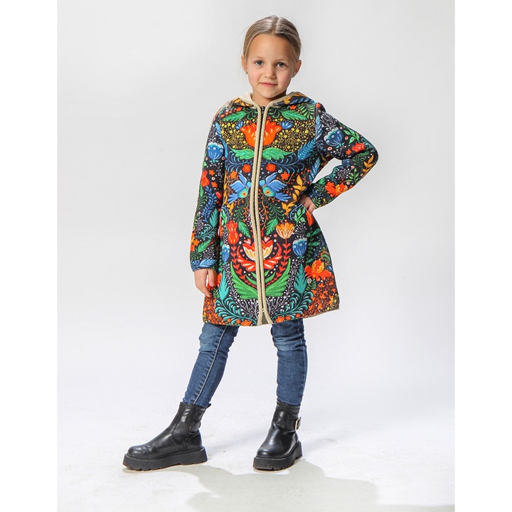 Jacheta fete BAIKA Eden Negru, bumbac, multicolor