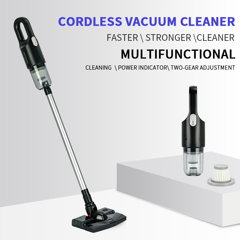 Aspirator vertical fara fir, 120W, capacitate cupa de praf 0, 4L, cu rezervor de apa, putere de aspirare 12000Pa, 6000mAh, potrivit pentru toate tipurile de lucrari de curatenie casnica, durata lunga de viata a bateriei, negru