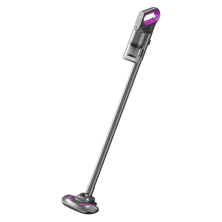 Aspirator vertical fara fir, 120 W, capacitate cupa de praf 280 ml, 8500 pa, potrivit pentru lucrarile de curatare casnica, autonomie lunga a bateriei, violet