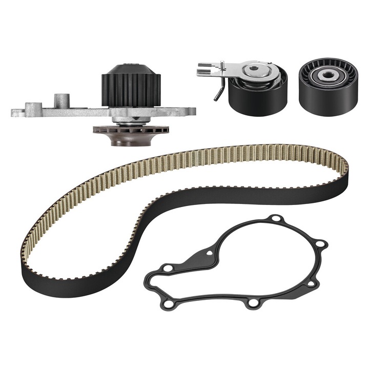 Vízpumpa és vezérműszíj készlet feszítővel Volvo V40, Mazda 2, Mazda 3 1,4D/1,6D 2004.06-2016.12