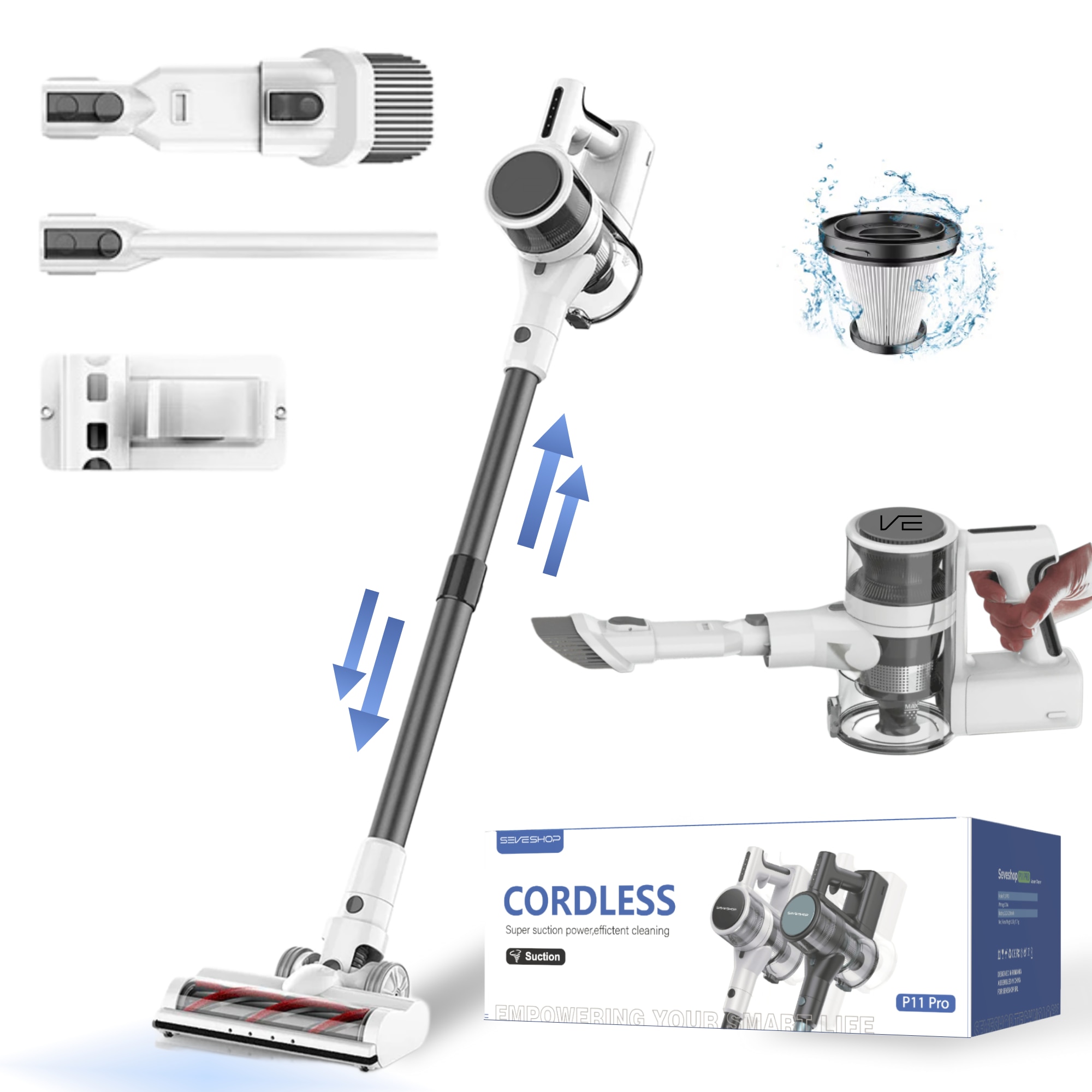 Aspirator vertical SeveShop P11 Pro