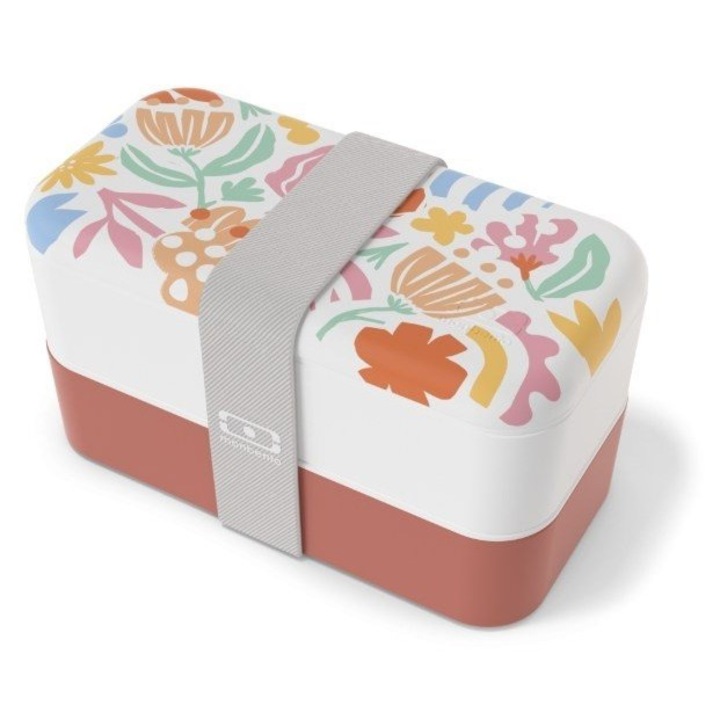 Cutie alimentara Monbento Original, 2 compartimente, colorata, 18,5x9,4x10cm, 0,5l