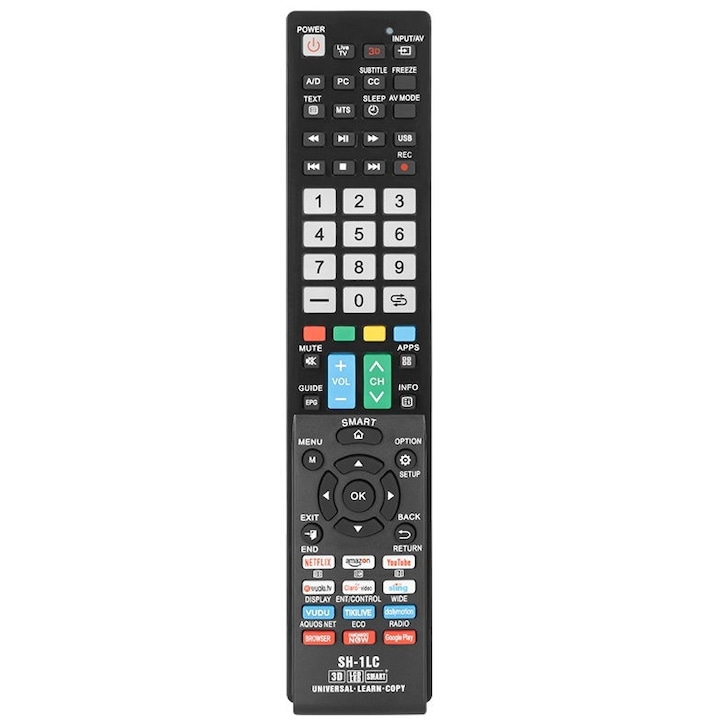Универсално дистанционно управление Sharp PIL1044 Черно