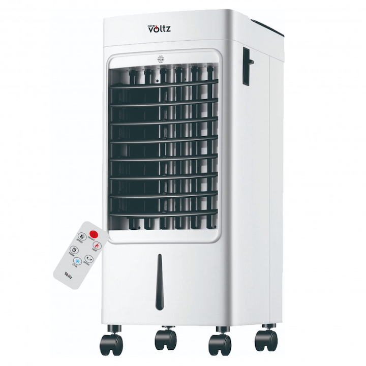Мобилен охладител 3в1 Oliver Voltz OV51761BH, Охлаждане/отопление/овлажнение, 75-2000W, 4 л, Таймер, 3 скорости, Дистанционно, Бял