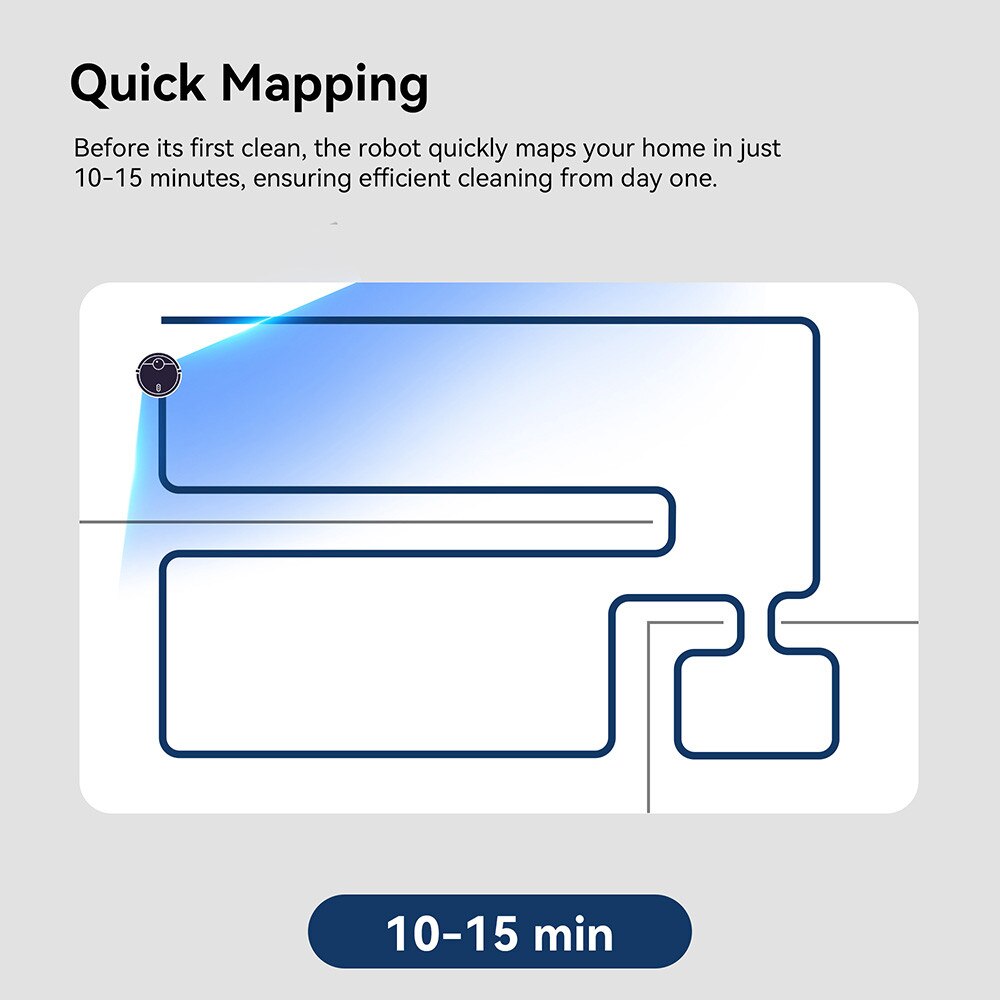 Aspirator robot Proscenic Q8, 4200 Pa, HEPA, 2-in-1, Negru, 200 min autonomie